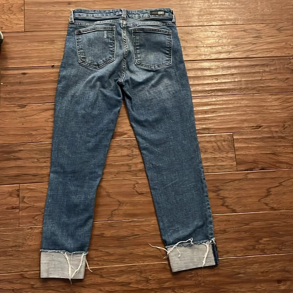 KUT From the Kloth Catherine Boyfriend Jeans Size 0 - Picture 7 of 10